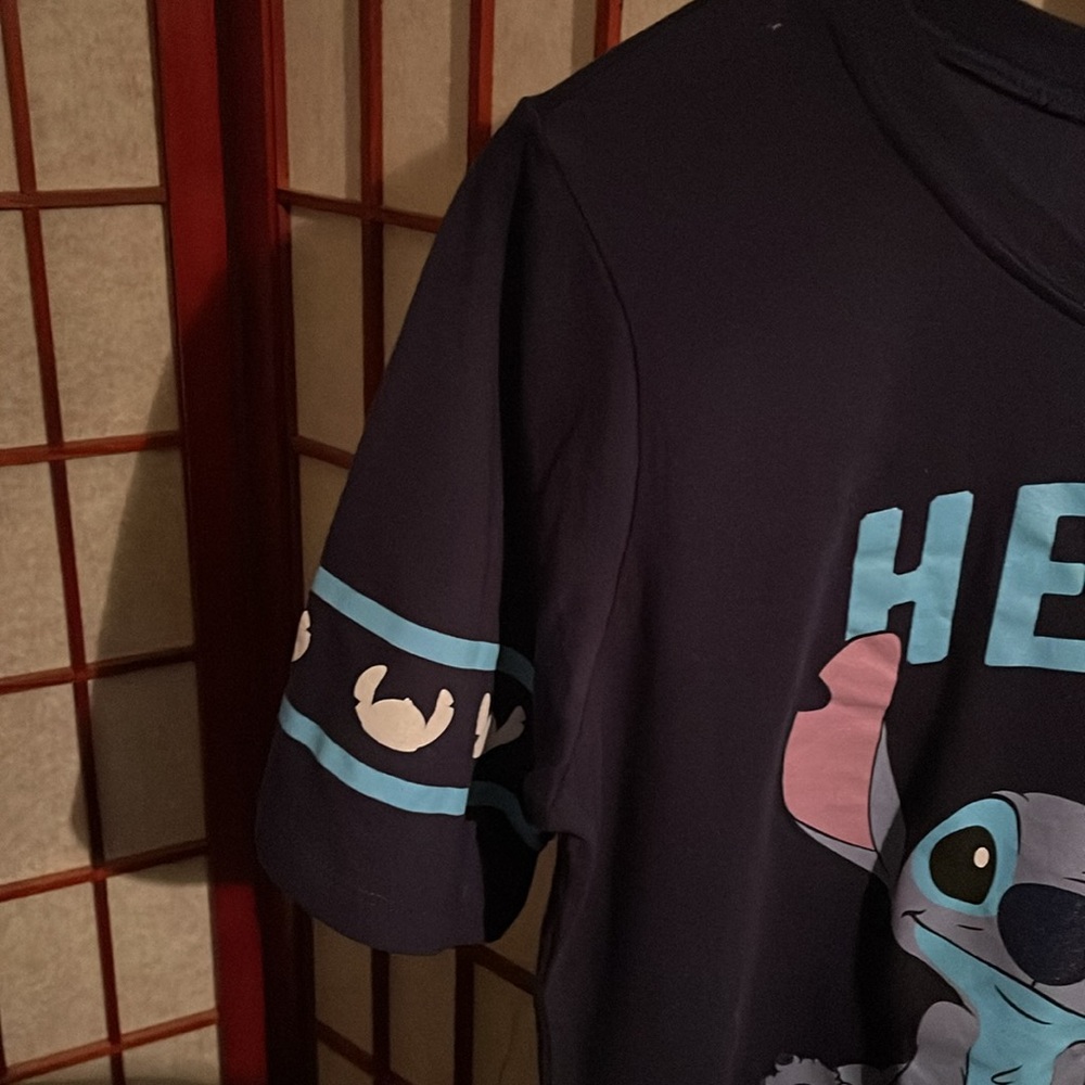 Disney Lilo & Stitch Children’s XXL Navy Blue Short Sleeve T-Shirt! - Picture 4 of 6